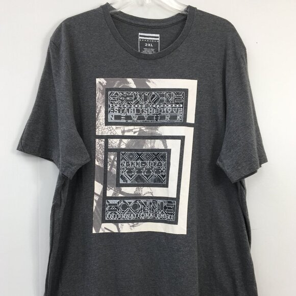 Sean John Crew Neck Heather Gray Graphic Tee Size 2XL EXCELLENT Condition - Picture 1 of 6